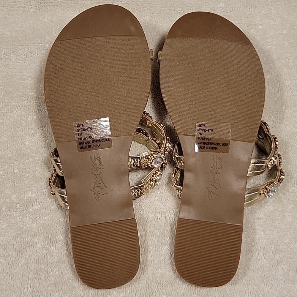 THALIA SODI JOYA Rhinestone Double-Strap Toe Ring Sandal, NIB - Picture 5 of 9